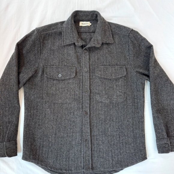 Taylor Stitch - 42=L Mens Wool Shirt Jacket- Grey - Wool- Worn Twice - Picture 1 of 5